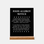 食物アレルギー徴候 アクリルサイン (正面)