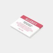 食物アレルギー注意 レストラン 個別対応 ポストイット (アングル)