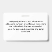 食物アレルギー警告カスタム写真バッジ バッジ (裏面)