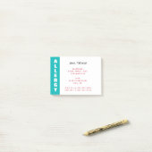 食物アレルギー警告 カスタマイズされたターコイズ 緊急事態 ポストイット (デスク上)