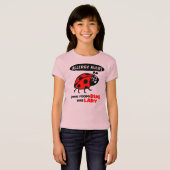 食物アレルギー警報てんとう虫のワイシャツ トドラーTシャツ (正面フル)