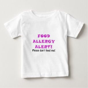 食物アレルギー警報は私を食べ物を与えません ベビーTシャツ