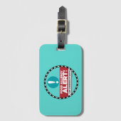 食物アレルギー警報ラベル ラゲッジタグ (正面縦)