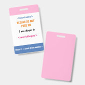 食物アレルギー バッジ (表裏)