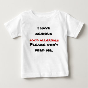 食物アレルギーTシャツ ベビーTシャツ