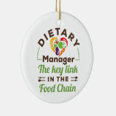 食物管理者フードチェーンの鍵リンク セラミックオーナメント (右)
