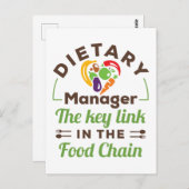 食物管理者フードチェーンの鍵リンク ポストカード (正面/裏面)