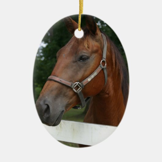 食用の栗の馬のオーナメント セラミックオーナメント (正面)