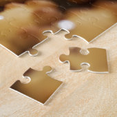 食用の金ゴールドのジグソーパズルが付いているクッキー ジグソーパズル (側面)