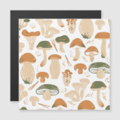 食用キノコのリノカットヴィンテージパターン (正面/裏面)