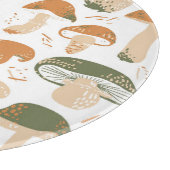 食用キノコのリノカットヴィンテージパターン カッティングボード (角)