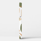 食用キノコのリノカットヴィンテージパターン Case-Mate iPhoneケース (裏面 / 左)