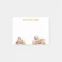 食用ポストそれノートかわいい動物ハッピー顔