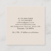 食用花ケーキベイカーパティシシェフベーカリー スクエア名刺 (裏面)