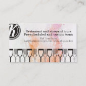 食糧およびワインの料理用のケイタリングビジネスカード 名刺 (裏面)