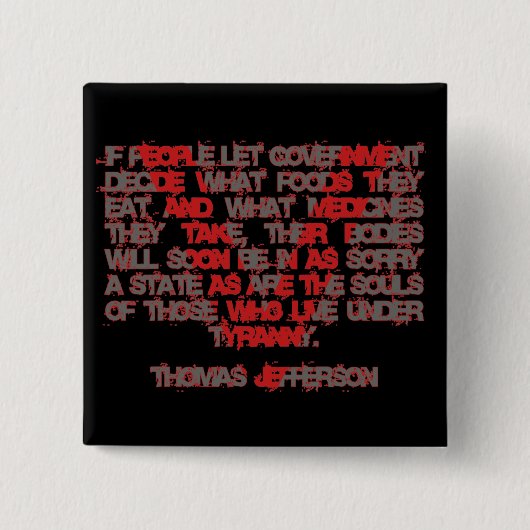食糧および薬のジェファーソン 缶バッジ (正面)