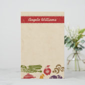 食糧お祝いのパーソナライズな文房具 便箋 (スタンド正面)