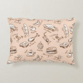 食糧が付いているパターン アクセントクッション (裏面)