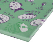 食糧が付いているパターン カッティングボード (角)