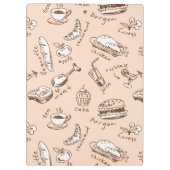 食糧が付いているパターン クリップボード (裏面)