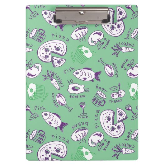 食糧が付いているパターン クリップボード (正面)