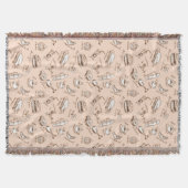 食糧が付いているパターン スローブランケット (正面)