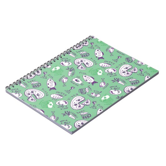 食糧が付いているパターン ノートブック (左側)