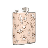 食糧が付いているパターン フラスク (右)