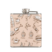 食糧が付いているパターン フラスク (裏面)