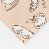 食糧が付いているパターン フリースブランケット (角)