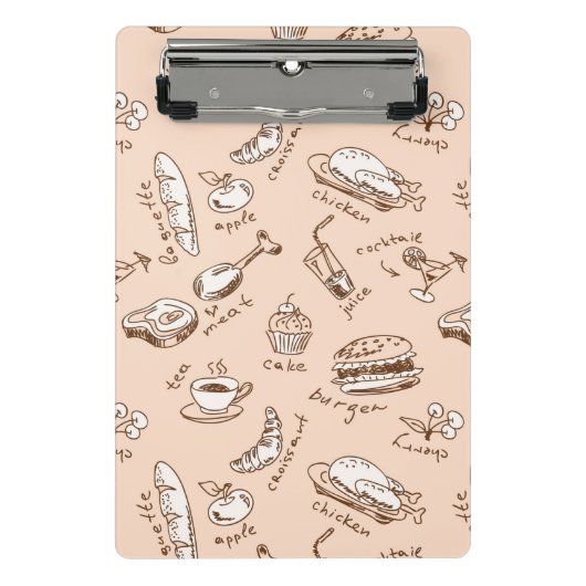 食糧が付いているパターン ミニクリップボード (正面)