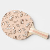 食糧が付いているパターン 卓球ラケット (横)