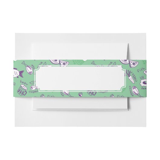 食糧が付いているパターン 招待状ベリーバンド (正面例)