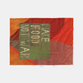 食糧ない戦争をして下さい フリースブランケット (正面(横))