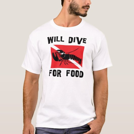 食糧のために印を付けます潜ります Tシャツ (正面)