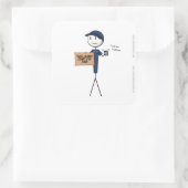 "食糧のための海岸を"ステッカー守ります スクエアシール (バッグ)