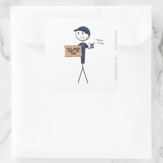 "食糧のための海岸を"ステッカー守ります スクエアシール (バッグ)