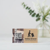 食糧の配達 | オンラインサービス 名刺 (スタンド正面)