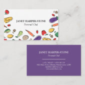 食糧は|の個人的なシェフを落書きします 名刺 (正面/裏面)