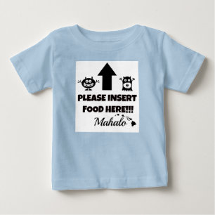 食糧を、Mahaloのベビーの衣類ここに挿入して下さい ベビーTシャツ