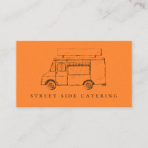 食糧トラックのオレンジ名刺