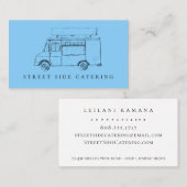 食糧トラックのスカイブルーの名刺 名刺 (正面/裏面)