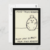 食糧トラックのハリネズミは孤独です ポストカード (正面/裏面)