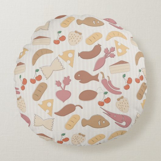 食糧パターン2 ラウンドクッション (正面)