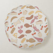 食糧パターン2 ラウンドクッション (裏面)