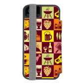 食糧パターン2 INCIPIO iPhoneウォレットケース (フォリオ裏面)