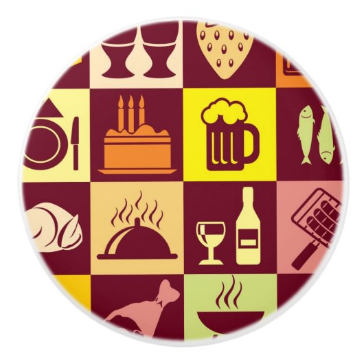 食糧パターン4 セラミックノブ (正面)