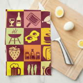 食糧パターン キッチンタオル (四つ折り)