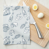 食糧パターン キッチンタオル (四つ折り)