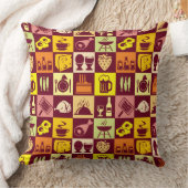 食糧パターン クッション (ブランケット)